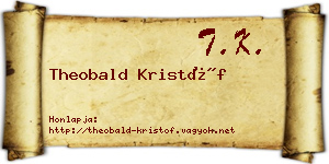 Theobald Kristóf névjegykártya